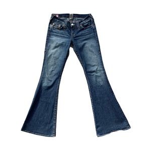 True Religion Carrie Super Low Rise Flare Jeans